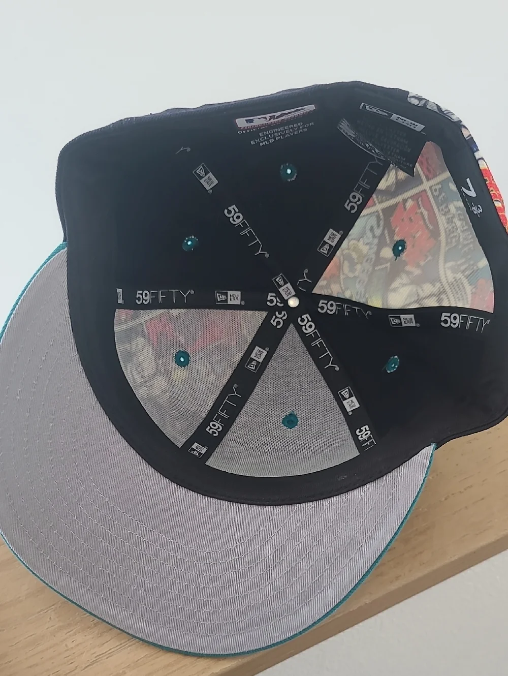 NEW Men's Seattle Mariners Teal & Navy Comic Hero Edition Fitted Hat